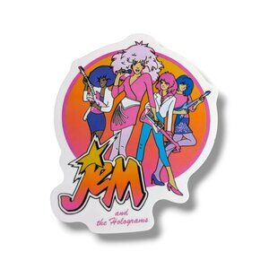 Jem and the Holograms Vinyl Sticker (KK30): Band Logo, 2.25 in.